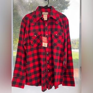 Men’s Large Plaid Wrangler “Wrancher” Shirt